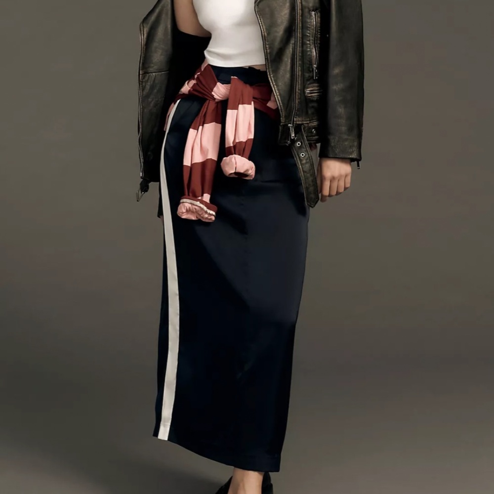 Anthropologie Sunday in Brooklyn Varsity Slip Skirt XS NWT